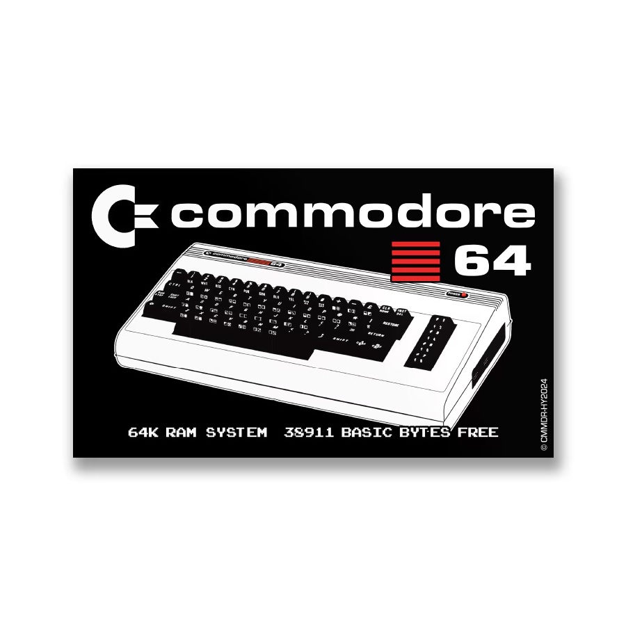 Samolepka Commodore Keyboard 8,5 x 5cm