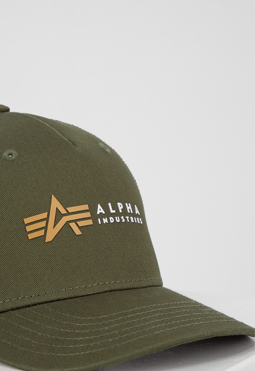 Alpha olive Cap Label Trucker dark čepice