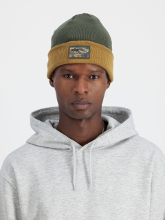 čepice Crew C Label Beanie dark olive